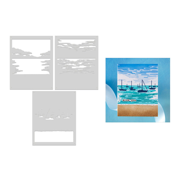 Color Layering Harbor Stencils