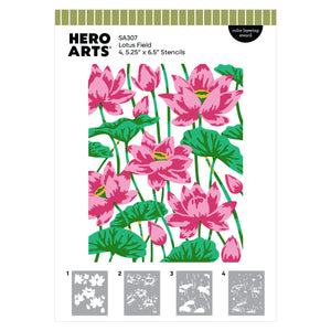 Lotus Field LetterPress + Foil Plate & Stencil Bundle
