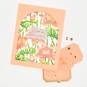 Lotus Field Letterpress + Foil Plate