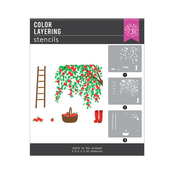 In The Orchard Color Layering Stencils