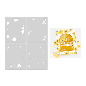 Floral Frame Layering Stencil Set