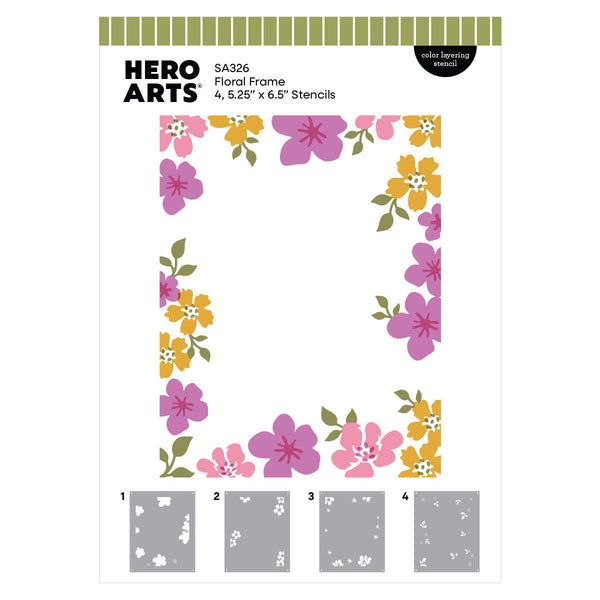 Floral Frame Layering Stencil Set