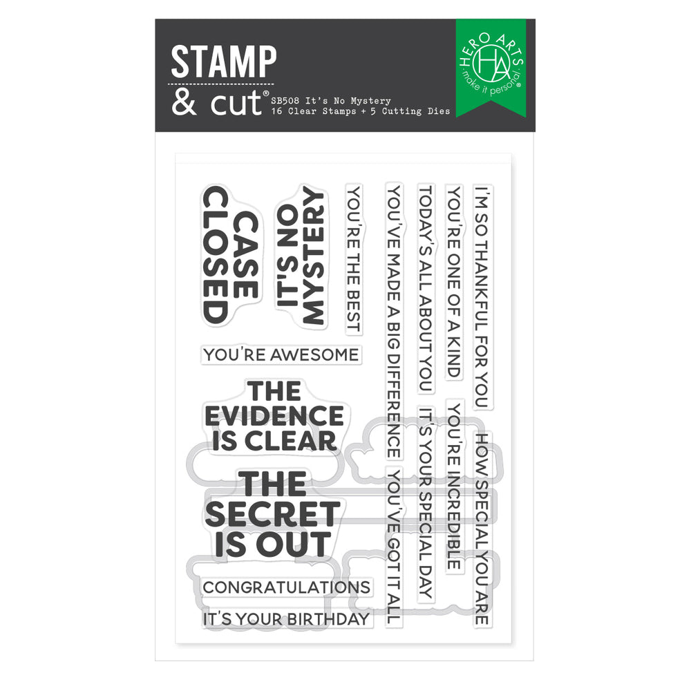 It's No Mystery Stamp & Cut Set from the Case Closed Collection