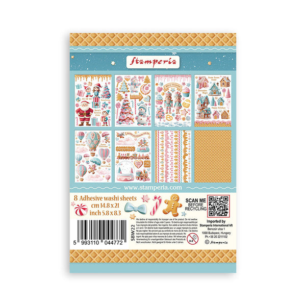 Stamperia Candy Christmas Washi Sheets