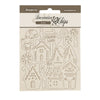 Stamperia Candy Christmas Marzipan Houses Decorative Chips