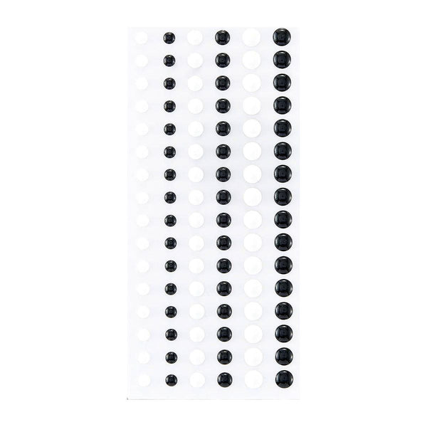 Dimensional Black & White Enamel Dots