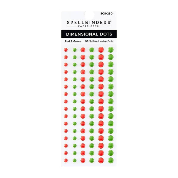 Dimensional Red & Green Enamel Dots