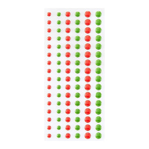 Dimensional Red & Green Enamel Dots