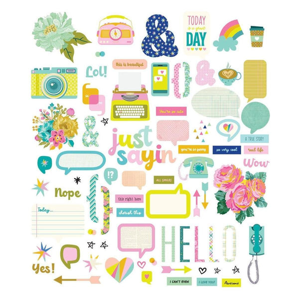 Just Sayin' Chipboard Die Cuts by Kelly Bangs