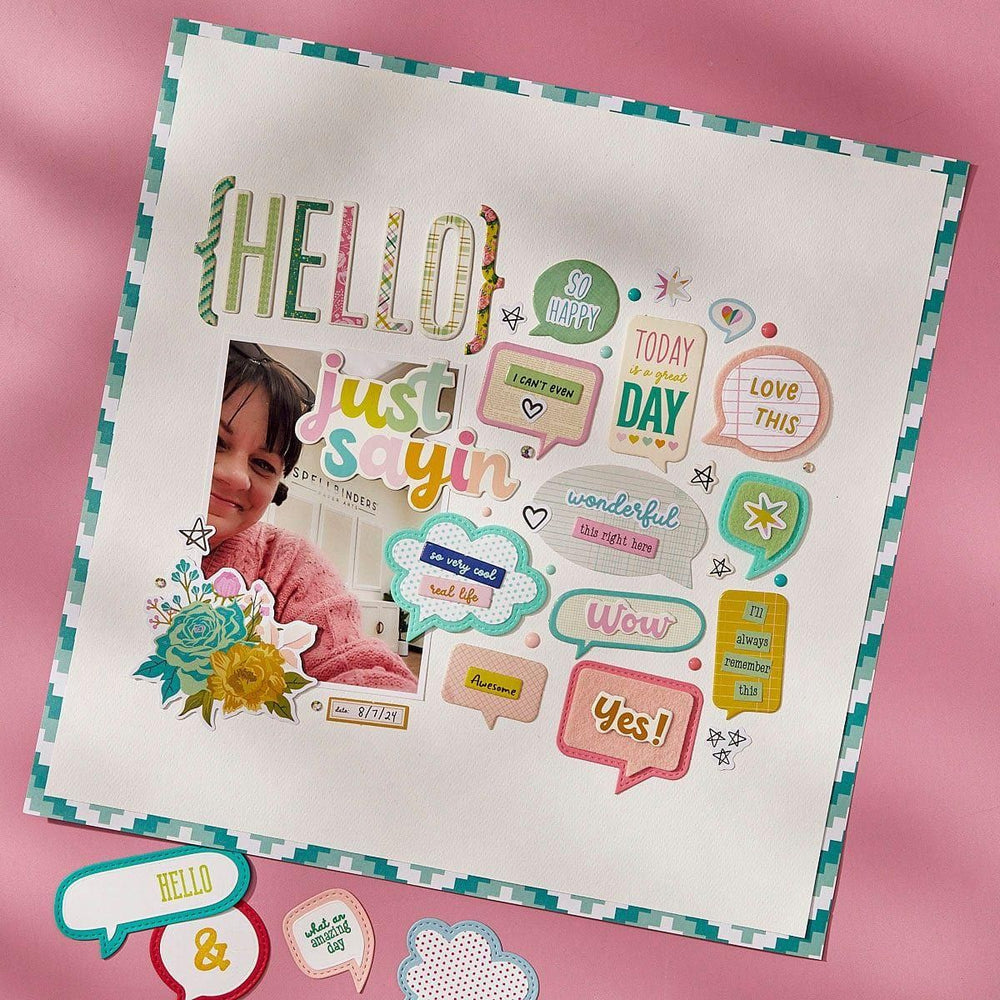 Just Sayin' Chipboard Die Cuts by Kelly Bangs