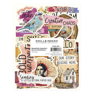 Beautifully Imperfect Die Cut Sentiments - 110 pc