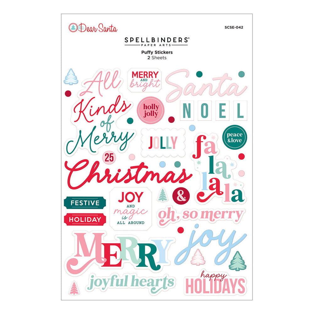 Dear Santa Puffy Stickers