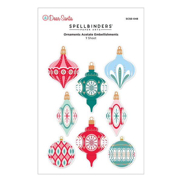 Dear Santa Ornaments Dimensional Stickers