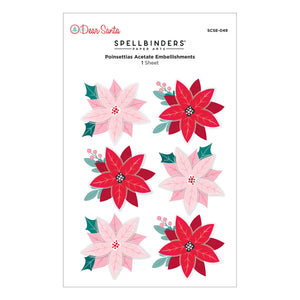 Dear Santa Poinsettias Dimensional Stickers
