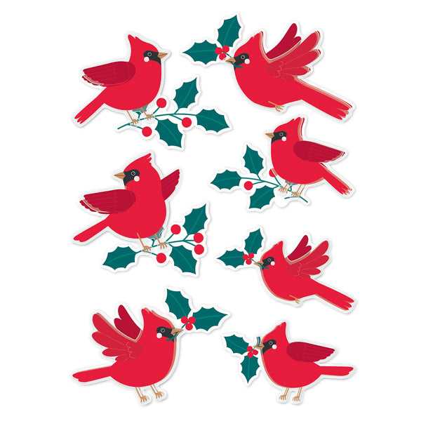 Dear Santa Festive Birds Dimensional Stickers