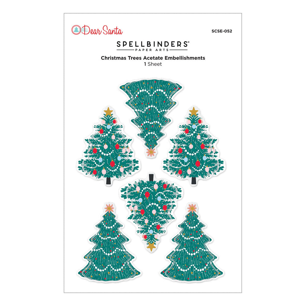 Dear Santa Christmas Trees Dimensional Stickers