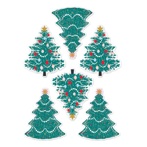 Dear Santa Christmas Trees Dimensional Stickers