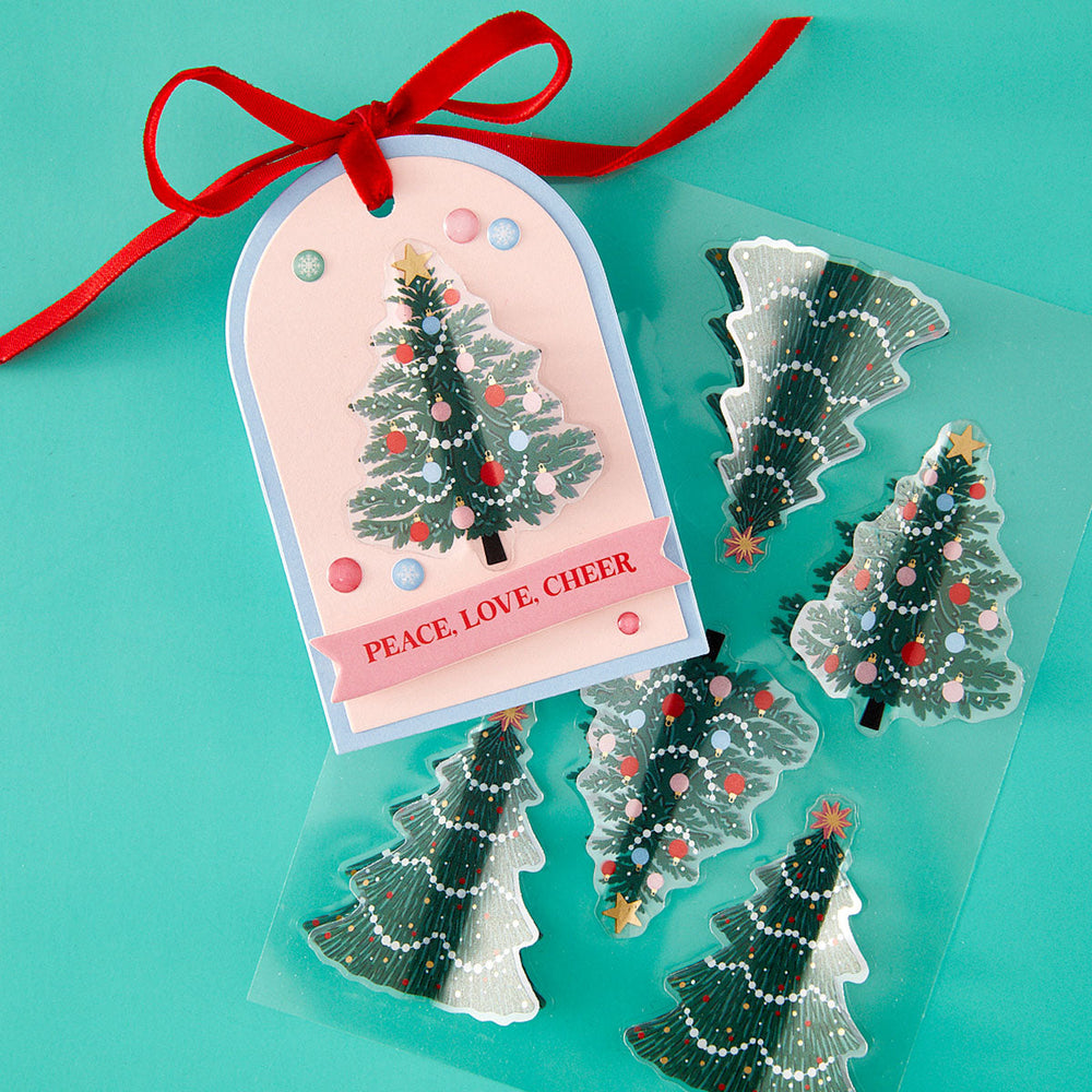 Dear Santa Christmas Trees Dimensional Stickers