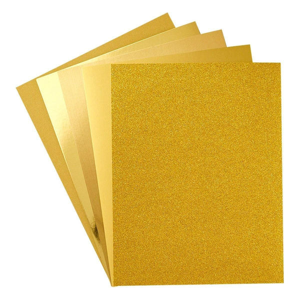 Gold Assortment Treasured Cardstock  8 1/2" x 11 -15 Pack