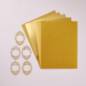 Gold Assortment Treasured Cardstock  8 1/2" x 11 -15 Pack