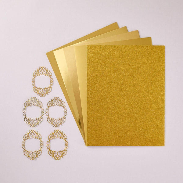 Gold Assortment Treasured Cardstock  8 1/2" x 11 -15 Pack