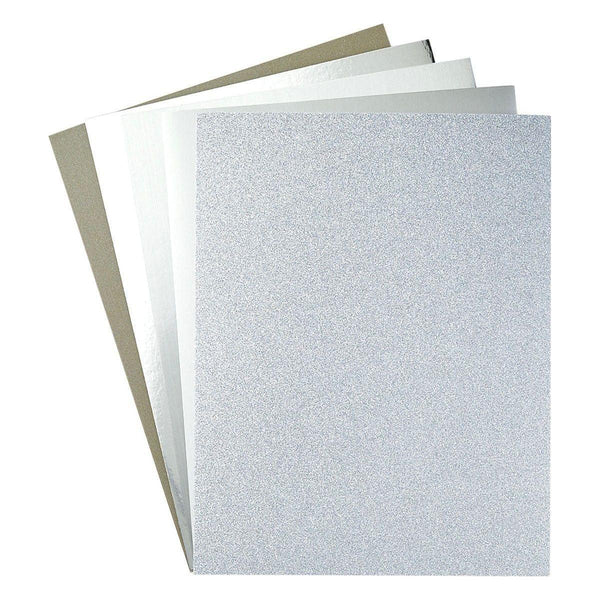 Silver Assortment Treasured Cardstock  8 1/2" x 11 -15 Pack
