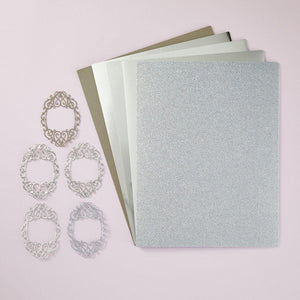 Silver Assortment Treasured Cardstock  8 1/2" x 11 -15 Pack