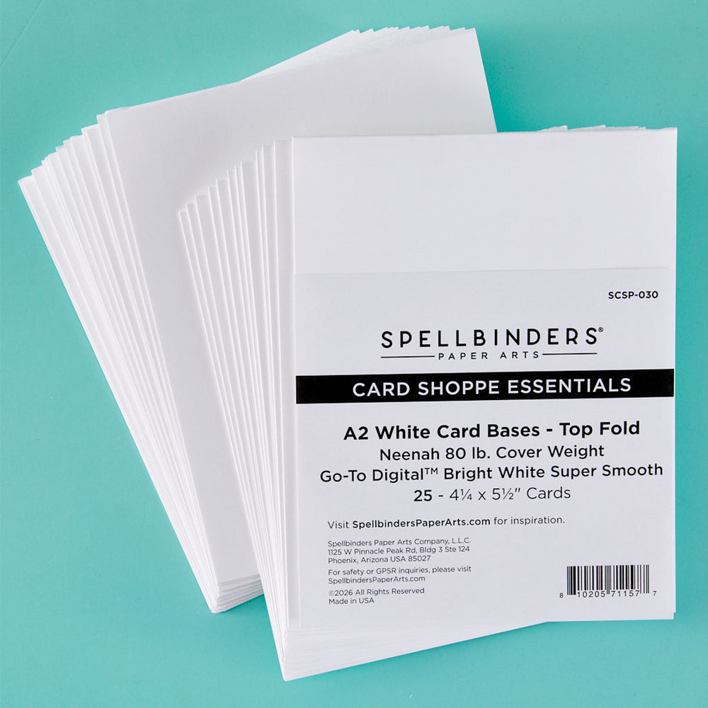 A2 Top Fold Card Bases - 25 pack