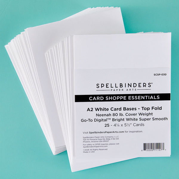 A2 Top Fold Card Bases - 25 pack