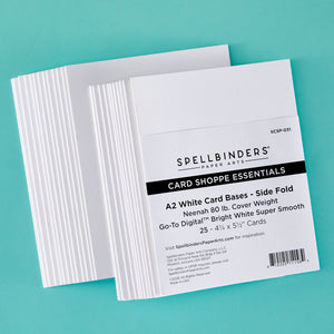 A2 Side Fold Card Bases - 25 pack