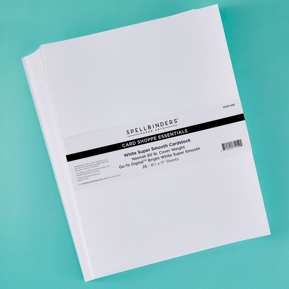 80 lb White Cardstock Sheets 8.5 x 11" - 25 Pack