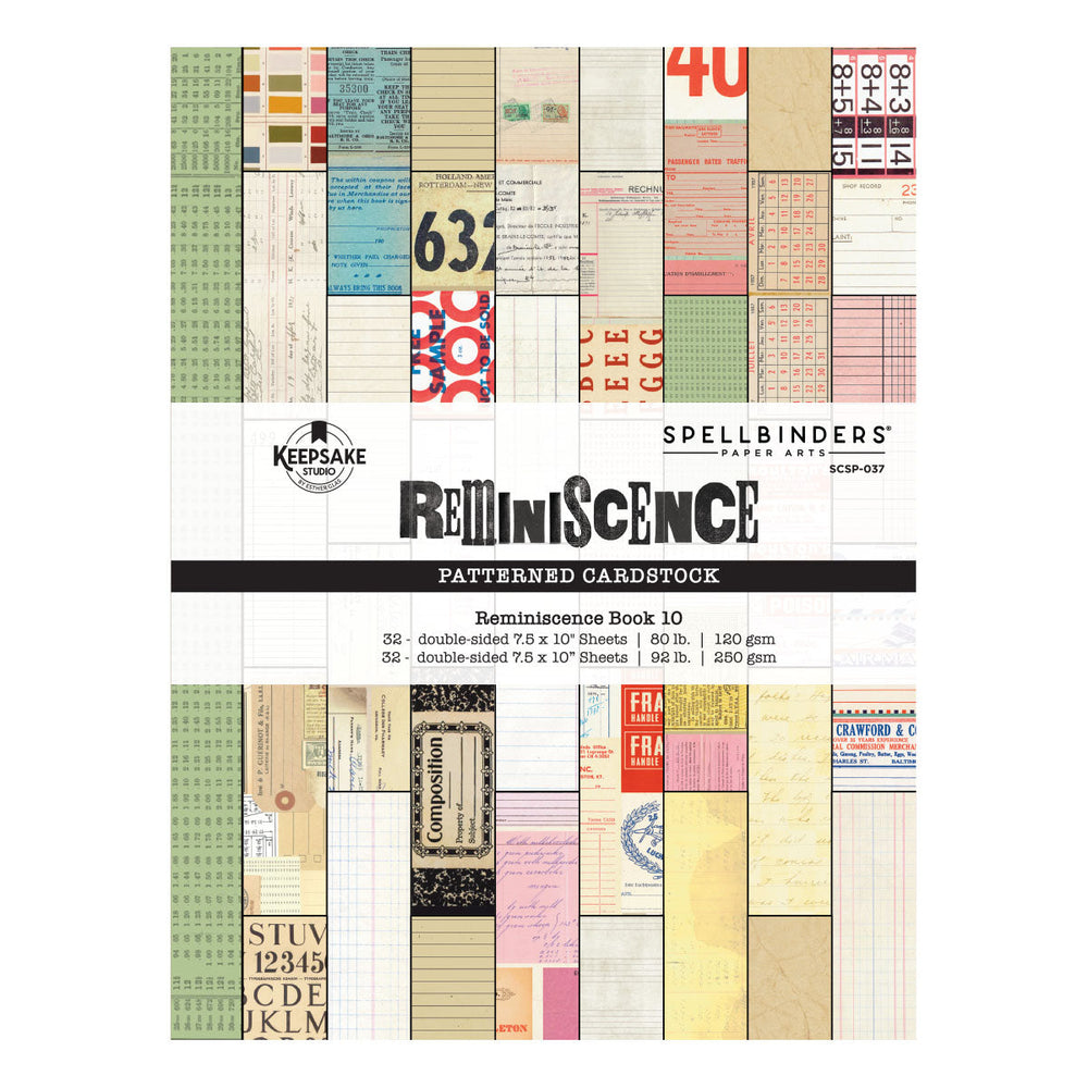Reminiscence Book 10 Patterned Cardstock by Esther Glas