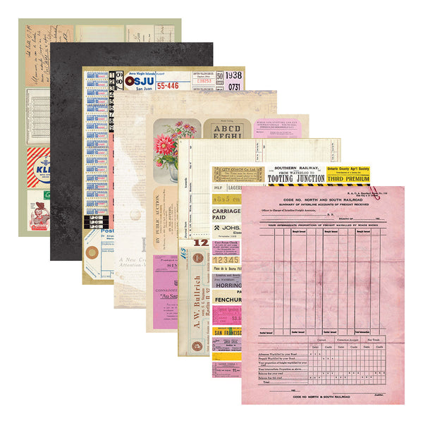 Reminiscence Book 10 Patterned Cardstock by Esther Glas