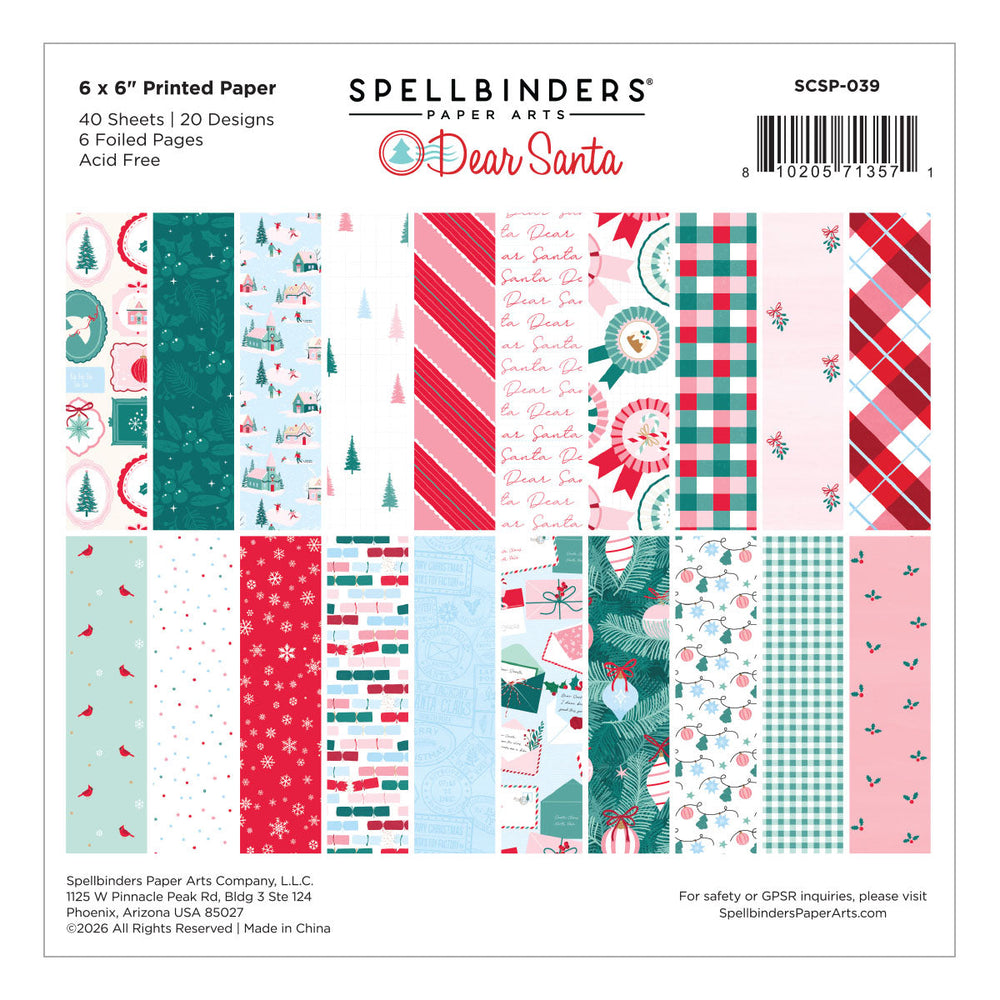 Dear Santa 6" x 6" Paper Pack