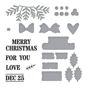 Christmas Add-Ons Stamp & Die Set by Wendy Vecchi