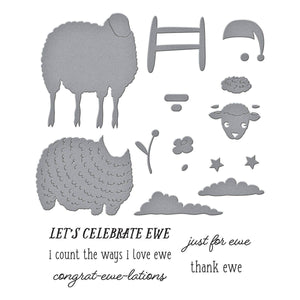 Counting Sheep Clear Stamp & Die Set