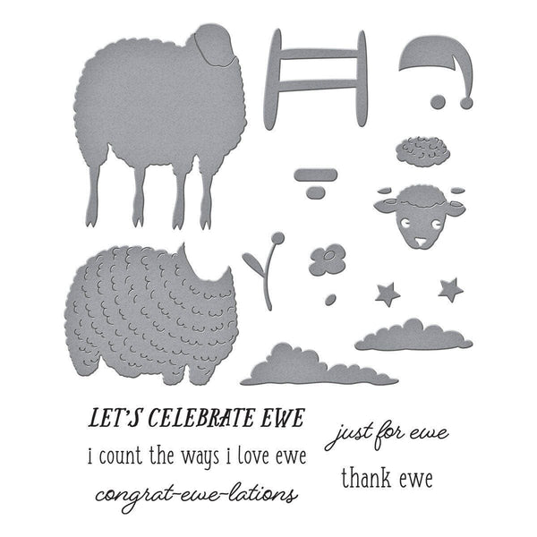 Counting Sheep Clear Stamp & Die Set
