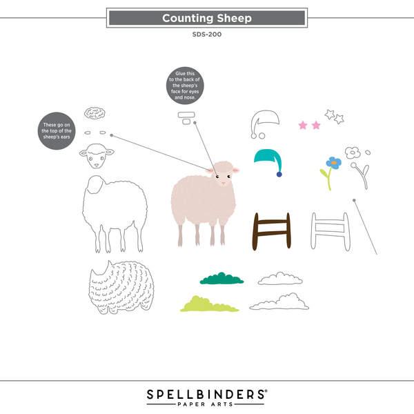 Counting Sheep Clear Stamp & Die Set
