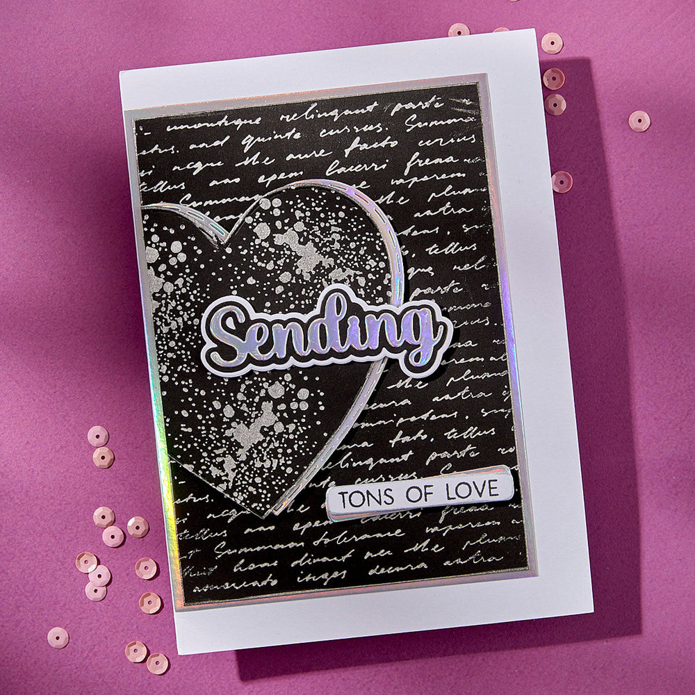 Sending Smiles Sentiments Clear Stamp & Die Set by Lisa Horton