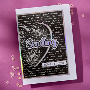 Sending Smiles Sentiments Clear Stamp & Die Set by Lisa Horton