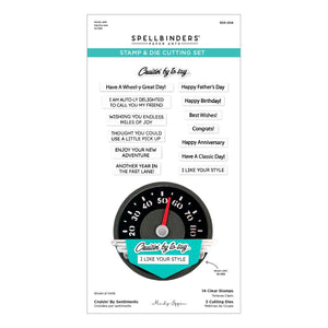 Cruisin' By Sentiments Clear Stamp & Die Set by Mindy Eggen