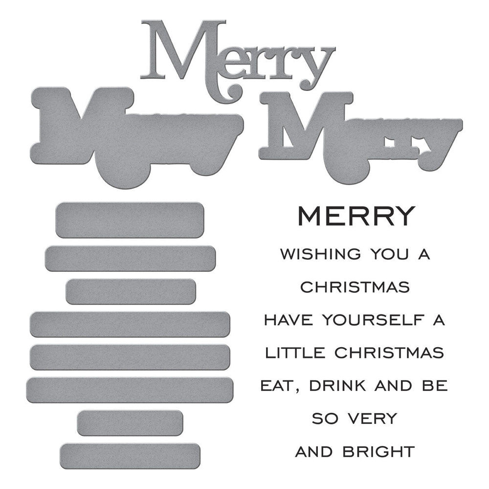 Merry Sentiments Clear Stamp & Die Set by Lisa Horton