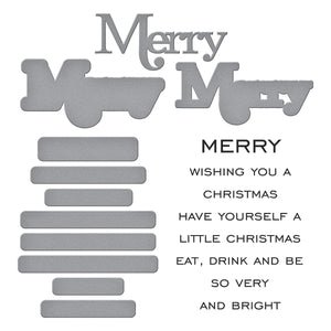 Merry Sentiments Clear Stamp & Die Set by Lisa Horton