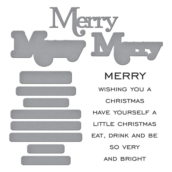 Merry Sentiments Clear Stamp & Die Set by Lisa Horton