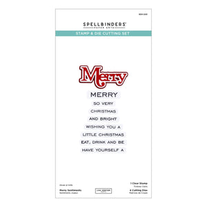 Merry Sentiments Clear Stamp & Die Set by Lisa Horton