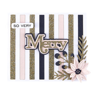 Merry Sentiments Clear Stamp & Die Set by Lisa Horton