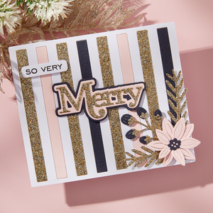 Merry Sentiments Clear Stamp & Die Set by Lisa Horton