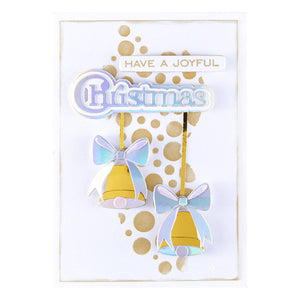 Christmas Sentiments Clear Stamp & Die Set by Lisa Horton