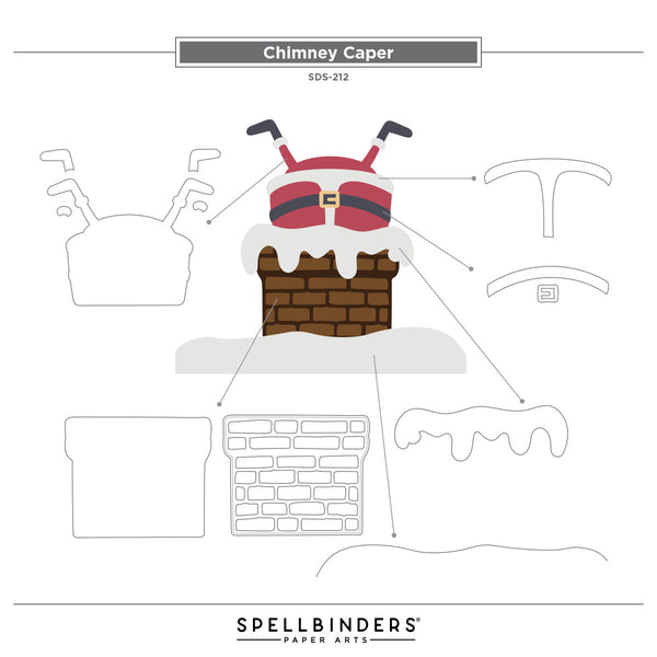 Chimney Caper Clear Stamp & Die Set