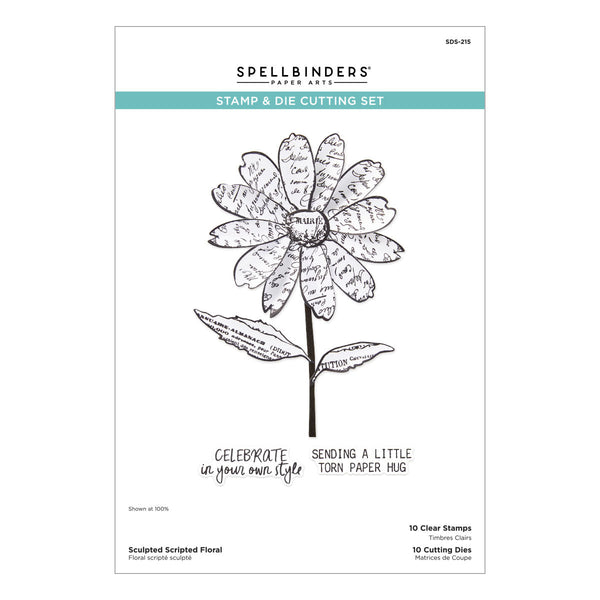 Sculpted Scripted Floral Clear Stamp & Die Set
